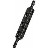 Gedotec ADELHEID paumelle à visser avec tête décorative en métal, 95 x 54 mm noir mat