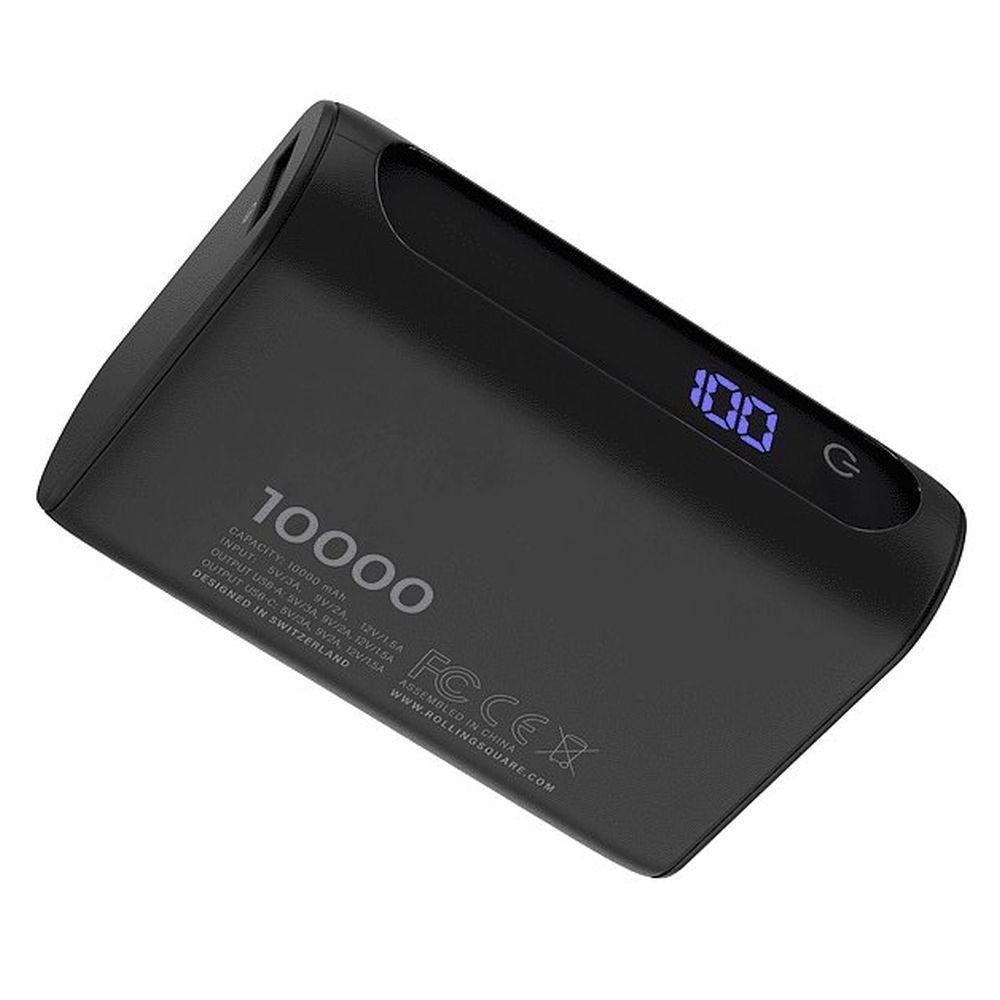 Rolling Square Powerbank 10000 mAh - Zwart