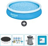 Bestway Fast Set Zwembad - Rond - 366 cm - Blauw - Compleet Pakket