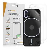 kwmobile 3x beschermfolie geschikt voor Nothing Phone (1) - Transparante bescherming voor achterkant smartphone