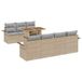 vidaXL - Banc de jardin - Set - 8 - pièces - Beige - Poly - rotin