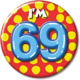 Paper dreams Button klein - i'm 69 Leeftijd Fun gifts