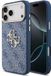 Guess Back Cover - iPhone 17 Pro Max - Blauwe Denimlook - Gouden Rand