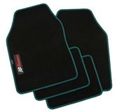 PETEX Carbon Autotapijt Universal 4-delig zwart/groen