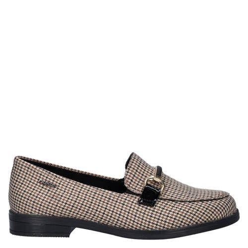 Rieker pied-de-poule loafers - bruin/zwart