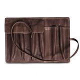 Vulpenhouder Lederen Fountain Pen Case (Houds 6 Pens) – Handgemaakte Fountain Pen Pouch w/Stevige Strap & Fold Over Flap – Secured Wrap Leather Pouch met Twee Open End Pockets voor Over-Size of Extra Lange Pennen