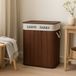 NUXIO Panier à linge en bambou, deux compartiments SVANA, 100 l