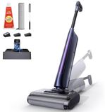 Aspirateur et serpillière 3-en-1, autonettoyant, pliable à 180°, bordure de 0 mm, autonomie de 55 minutes.