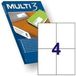 MULTI 3 Autocollants MULTI 3 105 x 148 mm A4 100 Feuilles