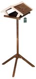 KOTARBAU® Vogelvoederhuisje op Paal, Hout, 45,5 x 38 x 131 cm, Bruin