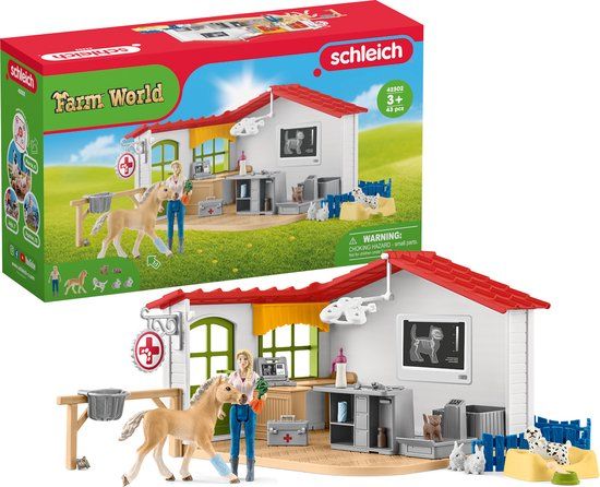 Schleich FARM WORLD Dierenartspraktijk met huisdieren 42502 - Kinderspeelgoed