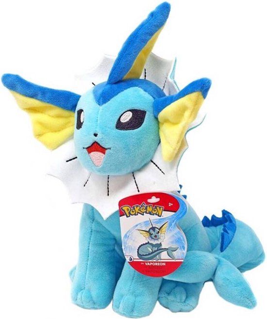 Wicked Cool Toys Pokémon Pluche - Vaporeon 20 cm | Wicked Cool Toys