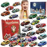 oCreon Adventskalender 2026 voor kinderen - Auto - Adventskalender 2026 met landkaart - 24 dagen kerstkalender