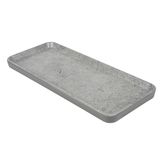 4 Asami Ware 4-delige rechthoekige dienbladen set, 28,5 x 12 x 2 cm, cementlook melamine