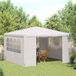 Maison Exclusive - Tonnelle de réception professionnelle avec parois latérales, 4x4 mètres, blanc, 90 g/m²