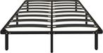 HOMCOM Bedframe - Populierenhout, Staal - 160x200x32cm - Zwart