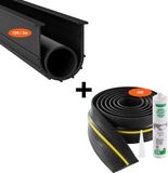 VEVOR Afdichtingsset Garagedeurdrempels 2 Stuks 3,04m Universeel Waterdicht