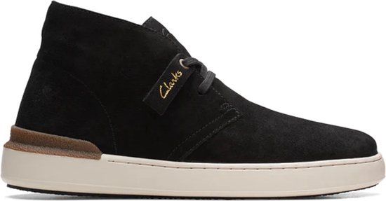 Clarks Heren CourtLiteBT WP Lage Sneakers Leer Zwart Maat 44.5
