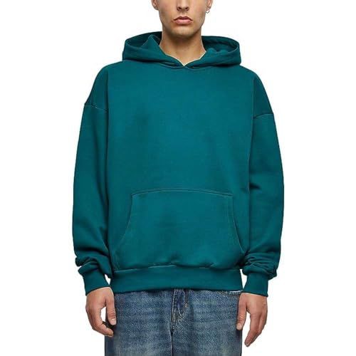 Build Your Brand Ultra Heavy Cotton Box Hoody - Retro Green - XXL