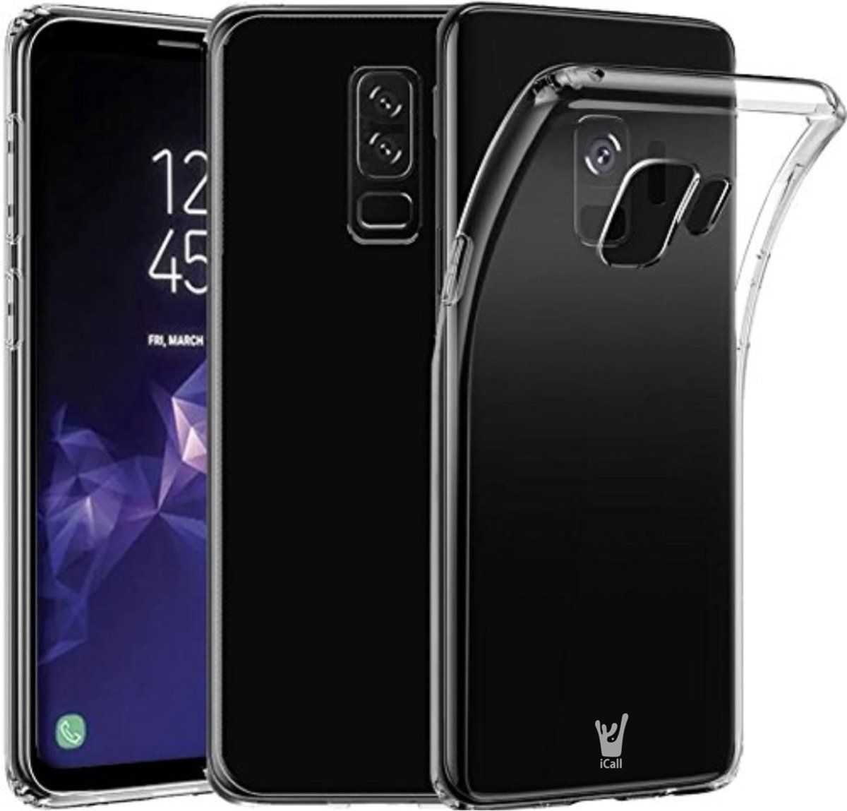 iCall Samsung Galaxy S9+ Plus - Soft TPU Case Transparant Silicone Hoesje - 8719752015560