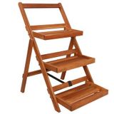 VidaXL 3-Tier Plantenstandaard Hout Bruin Binnen 500 mm x 630 mm x 800 mm