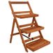 VidaXL 3-Tier Plantenstandaard Hout Bruin Binnen 500 mm x 630 mm x 800 mm