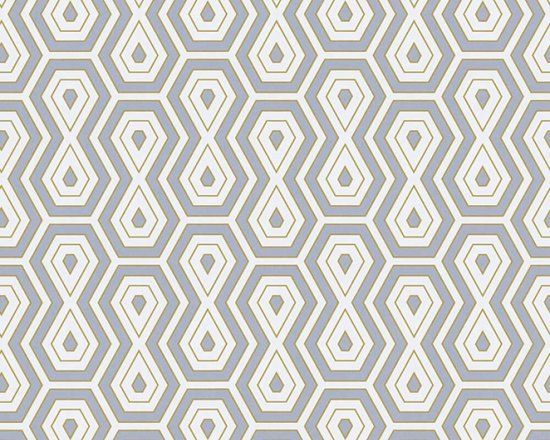 GRAFISCH BEHANG | Retro - goud grijs wit - "Architects Paper" A.S. Création Jungle Chic