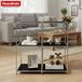 FLOORDIREKT Metalen Rek Concept Epure MK-027 - Dressoir & Opbergrek Met Open Vlakken - 78 x 82 x 40 cm - Zwart