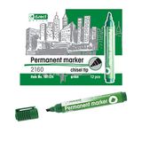 D.RECT 2160 CT 12 stuks permanente marker groen
