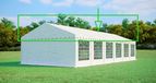Tonnelle de réception 5x12 m - PVC 500 g/m², hauteur latérale 2 m, sans armature - Blanc
