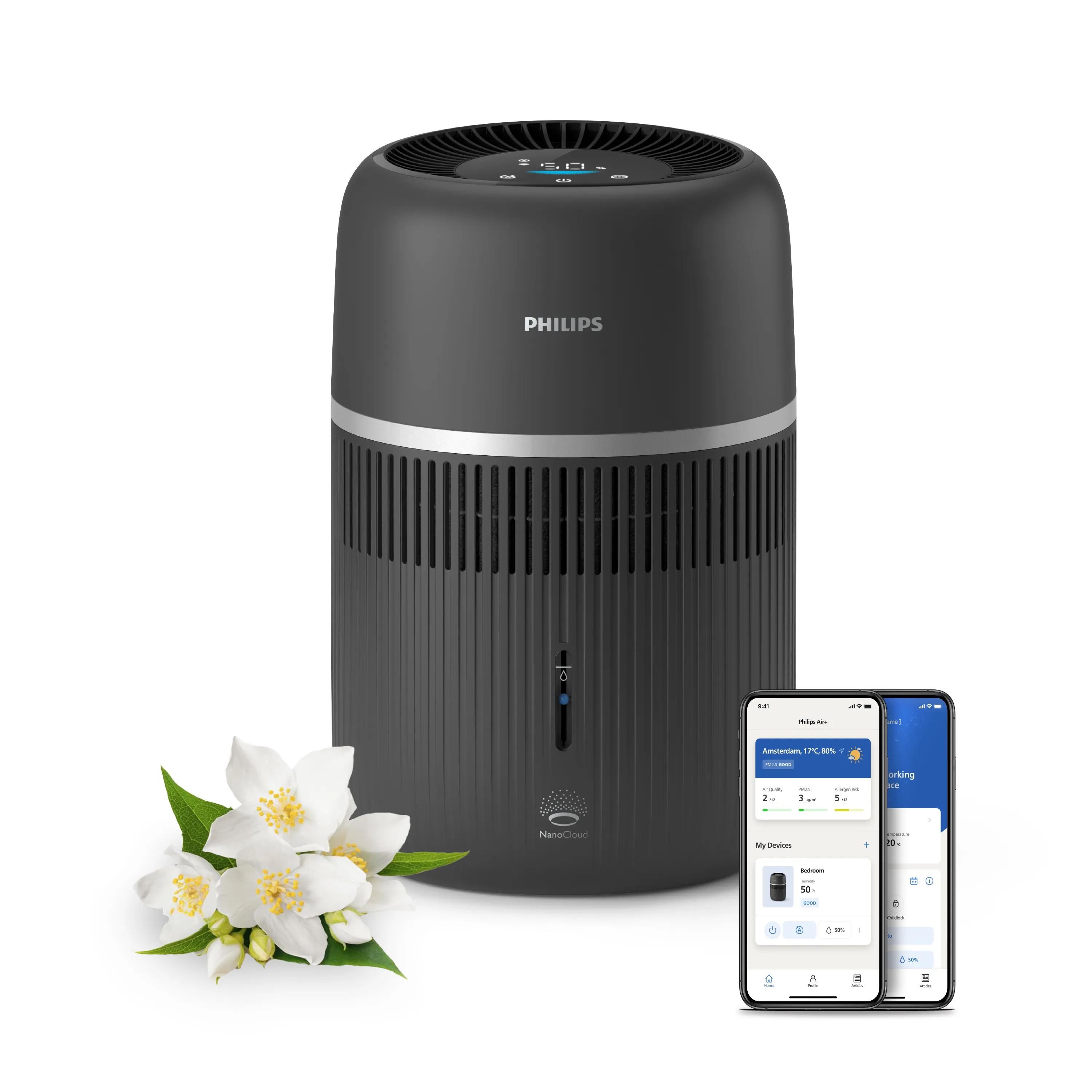 Philips 4000 series Luchtbevochtiger - HU4210/03 - Ultrasonic - 44 m² - 3.5 l - Zwart