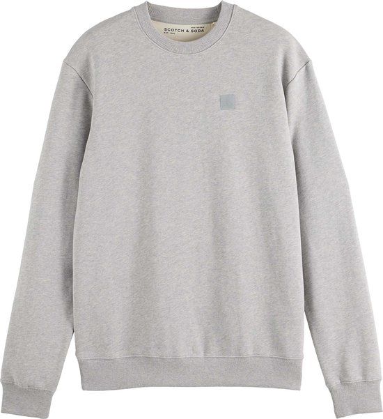 Scotch & Soda CORE - LOGO SWEATSHIRT Heren Trui - Grey Melange - Maat M