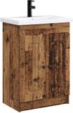 vidaXL Badkamermeubelset Oud hout 56 x 37,5 x 81 cm Bewerkt hout