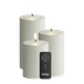 Delight Candles À l'extérieur LED Bougie pilier Paquet de 3, Ø 7,5 x 10/12,5/15 cm Sable
