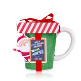 Accentra Badset SANTA & CO in geschenkverpakking, incl. 30ml hand- en nagelcrème, 4g lippenbalsem, mok (ca. 250ml), geur: Frosted Berries - blauw/rood/groen