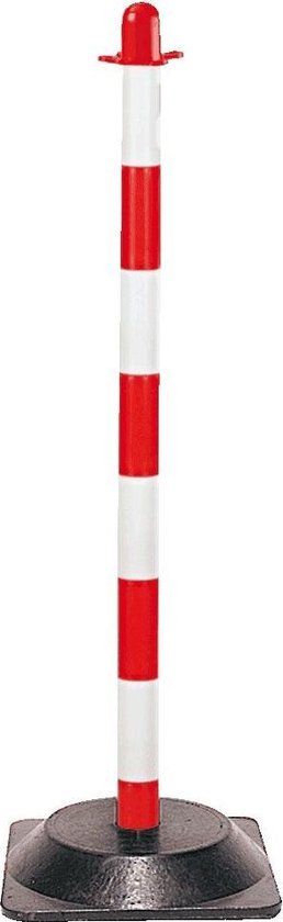Merkloos / Sans marque Mobiele afzetpaal Mobile - Rood, wit, fluorescerend - Kunststof - 900mm
