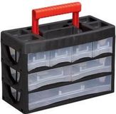 VISO Assortimentsdoos met 11 vakken, 320 x 150 x 210 mm, met handgreep en uitneembare bakjes