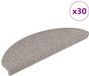 vidaXL Trapmatten zelfklevend Sisal-Look 30 stuks Zilverkleurig