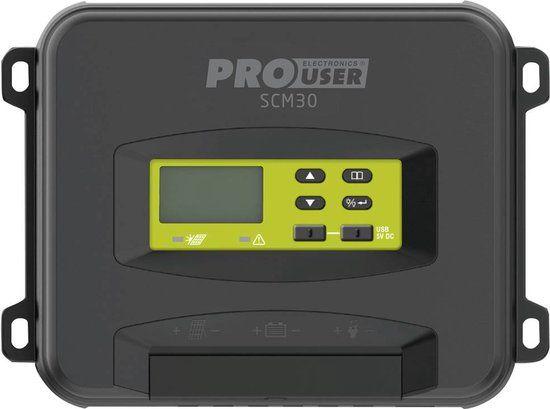 Pro-User SCM30 Laadregelaar voor zonne-energie MPPT 12 V, 24 V 30 A