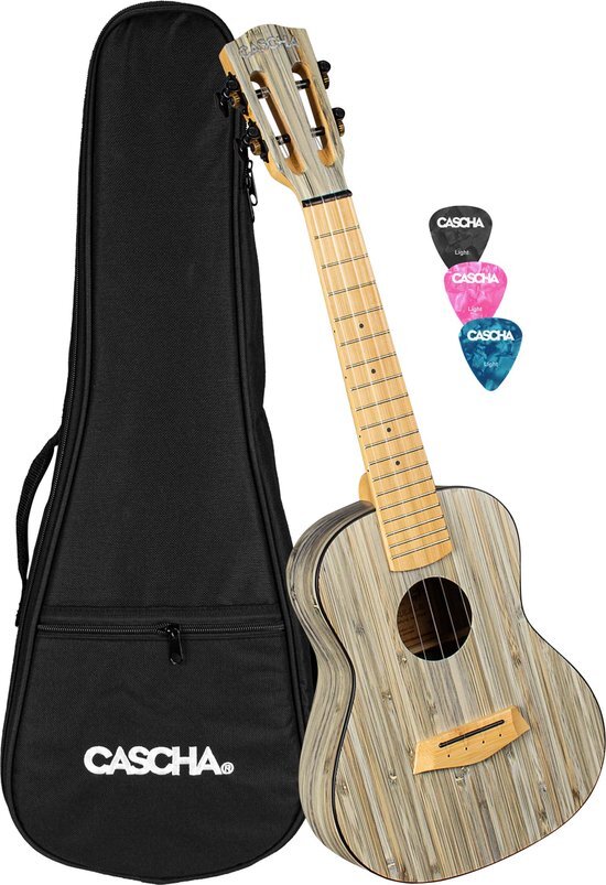 Cascha HH 2316 Bamboo Graphite concert ukelele set