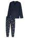 SCHIESSER Pyjama lang 'Comfort Cotton' donkerblauw