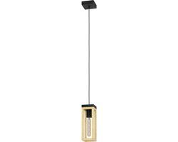 EGLO Nafferton Hanglamp - E27 - 10 cm - Hout - Zwart|Bruin