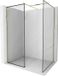 Mexen Kioto paroi de douche Walk-in 110 x 70 cm, cadre noir, or