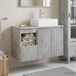 Maison Exclusive - Ensemble de meubles de salle de bain, 2 pièces, couleur béton, 79,5 x 41 x 79,5 cm