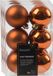 Decoris Kerstballen - 36 stuks - 6 cm - Koper/Cognac Bruin - Kunststof