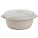 PLASTICFORTE Bol micro-ondes avec couvercle/valve - 2L - beige - plastique - sans BPA