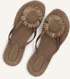 Ilse Jacobsen Slipper met bloem CHEERFUL16F Vrouwen Mocca