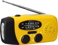 Zimilo radio d'urgence avec lampe de poche LED, AM/FM/WB, énergie solaire manivelle, banque d'alimentation USB, étanche IPX3, capacité 600mAh, radio sans fil, jaune