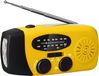 Zimilo radio d'urgence avec lampe de poche LED, AM/FM/WB, énergie solaire manivelle, banque d'alimentation USB, étanche IPX3, capacité 600mAh, radio sans fil, jaune