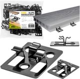 Zolta - Clips de fixation - Acier - 50 pièces - Noir